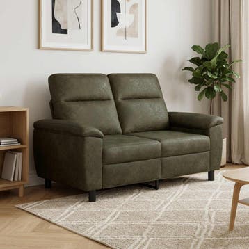 vidaXL Bank Legergroen 158 x 90 x 95 cm Nep Suede Leer, Verzenden, Nieuw, 150 tot 200 cm