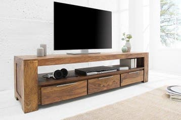 Massief tv-meubel MAKASSAR 170 cm dressoir met sheesham, Huis en Inrichting, Kasten | Televisiemeubels, Ophalen of Verzenden, Nieuw