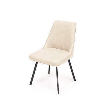 Eetkamerstoel Medemblik - eetkamerstoelen - Creme, Nieuw, Stof