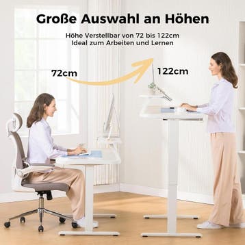 COMHOMA In hoogte verstelbaar bureau, elektrisch, 120 x 60 c, Verzenden, Zo goed als nieuw