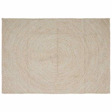 vidaXL Vloerkleden Natuurlijk en Wit 240 x 340 cm Jute, Verzenden, Nieuw, Bruin