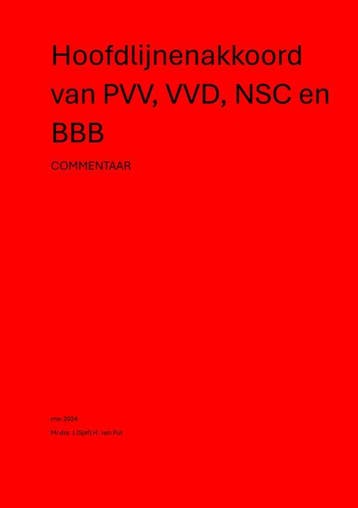 9789462473393 Hoofdlijnenakkoord van PVV, VVD, NSC en BBB, Verzenden, Nieuw, Sjef van Put