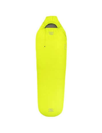 Highlander mummyslaapzak Zeta 50 Lime 14°C - Groen, Caravans en Kamperen, Verzenden, Nieuw
