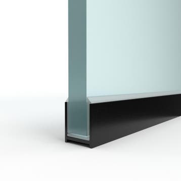 Dry glaze U-profiel-Zwart - 2400 mm-1 afdekkap, Ophalen of Verzenden, Nieuw