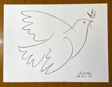 Pablo Picasso - Colombe Bleue (1961) - Jaren 2000, Antiek en Kunst, Kunst | Tekeningen en Foto's