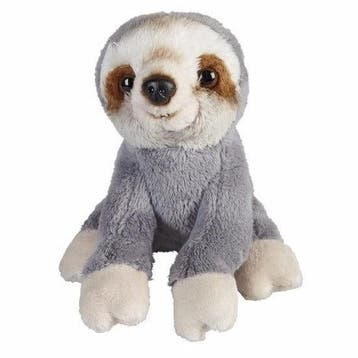 Luiaard knuffel - grijs - pluche - 15 cm - zittend, Kinderen en Baby's, Verzenden, Nieuw
