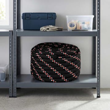 vidaXL Multifunctioneel gebruikstouw 20 mm 25 m Zwart en, Verzenden, Nieuw