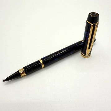 Waterman - Apostrophe Blue Marble Gold-Trim Fine Point Pen -, Nieuw