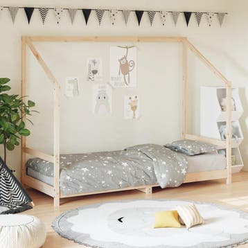 vidaXL Kinderbedframe 80x200 cm massief grenenhout, Verzenden, Nieuw