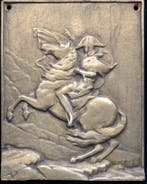 Napoleon Bonaparte op paard - Zeer zware Plaquette van