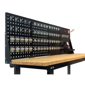Werkbank met achterwand – Werkbank set 2 meter, kleur zwart., Doe-het-zelf en Verbouw, Werkbanken, Ophalen of Verzenden, Nieuw