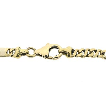 Bicolor gouden schakelarmband, Sieraden, Tassen en Uiterlijk, Ophalen of Verzenden, Gebruikt, Goud, Goud
