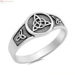 Zilveren keltische tribal ring, Verzenden, Nieuw, Zilver