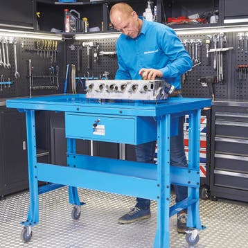 Datona Montagetafel verrijdbaar - blauw - Datona, Doe-het-zelf en Verbouw, Ophalen of Verzenden, Nieuw