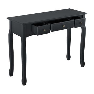 Console tafel sidetafel met 3 lades landelijk 100x35x78 cm z, Huis en Inrichting, Tafels | Sidetables, Verzenden, Nieuw