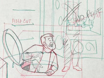 Tintin - 1 Oorspronkelijke productie-tekening van Kapitein, Nieuw in verpakking