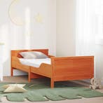 vidaXL Bedframe met uitschuifbaar matras Bruin 80 x 200 cm, Verzenden, Nieuw, Bruin, Hout