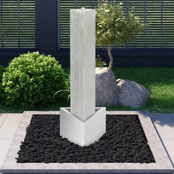 vidaXL Tuinfontein 37,7x32,6x110 cm roestvrij staal, Verzenden, Nieuw