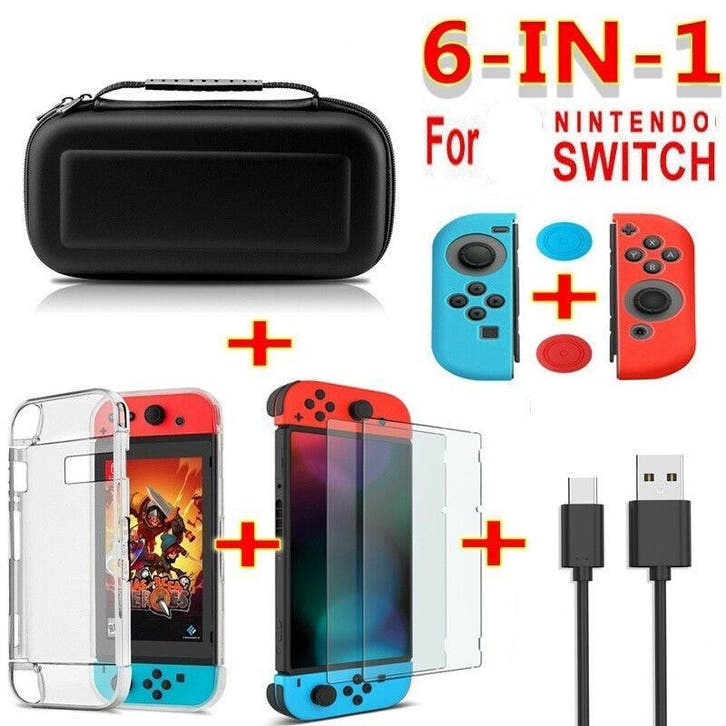 6 in 1 Nintendo Switch Case Accessoire Set  in meerdere, Spelcomputers en Games, Spelcomputers | Nintendo Portables | Accessoires