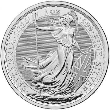 Britannia 1 oz 2026 (King Charles III), Verzenden, Overige landen, Losse munt, Zilver