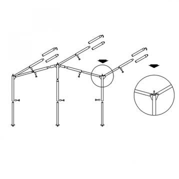 Campking Luifelframe Ameland L 25/22mm Alu, Caravans en Kamperen, Ophalen of Verzenden, Nieuw