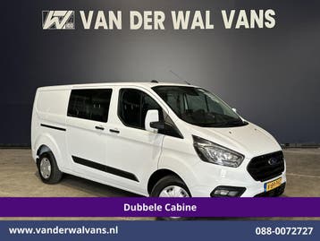 Ford Transit Custom | 2.0 TDCI 131pk L2H1 Dubbele Cabine, Gebruikt, Euro 6, Wit, Dealer onderhouden