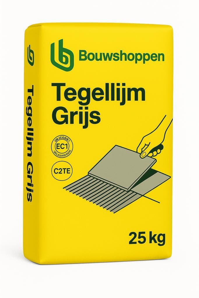 Bouwshoppen Tegellijm Poeder Grijs Flexibel zak á 25 kg, Doe-het-zelf en Verbouw, Overige Doe-het-zelf en Verbouw, Nieuw, Ophalen of Verzenden