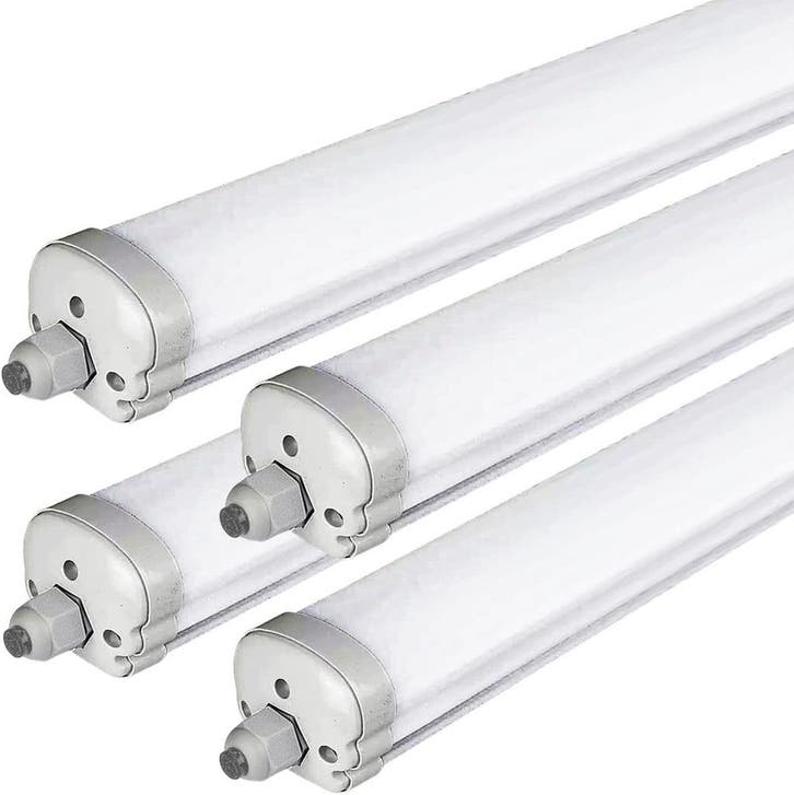 Plafondlamp Waterdicht 4st | 34% Korting, Doe-het-zelf en Verbouw, Bouwverlichting, Minder dan 50 watt, Zo goed als nieuw, Lamp met armatuur