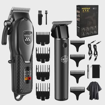 Professionele Baardtrimmer en Tondeuse Kit met LCD Display, Verzenden, Nieuw