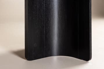 Ovale Eettafel Tyson 220x100 cm Eikenhout Zwart Fineer Jorn, Verzenden, Nieuw