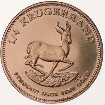 1/4 oz Krugerrand Gouden Munt - Diverse Jaren, Postzegels en Munten, Verzenden, Goud