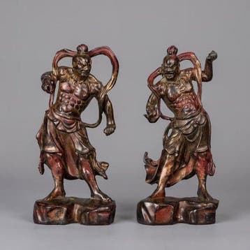 Twee figuren (Bewakers) - Brons - Azië (Zonder minimumprijs)