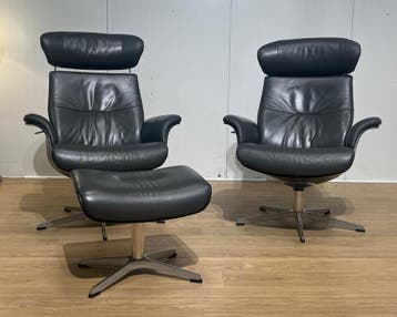 SET 2x Conform Time Out Fauteuil + 1x Voetenbank ZGAN, Huis en Inrichting, Fauteuils, Ophalen of Verzenden, Zo goed als nieuw