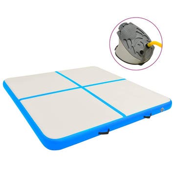 vidaXL Gymnastiekmat met pomp opblaasbaar 200x200x20 cm PVC, Verzenden, Nieuw