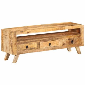 vidaXL Tv-meubel 110x30x40 cm massief mangohout, 100 tot 150 cm, Verzenden, Nieuw, Minder dan 100 cm