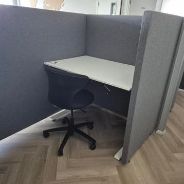 2x Vepa akoestische werkplek met scheidingswanden - 120x80 c, Huis en Inrichting, Ophalen of Verzenden, Nieuw