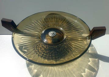 Schaal - Glas - Smokey Centerpiece