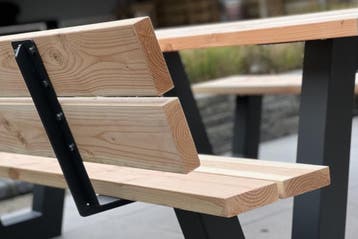Rockwood® Rugleuning Douglas 2.00m, Tuin en Terras, Picknicktafels, Ophalen of Verzenden, Nieuw, Rechthoekig, Hout