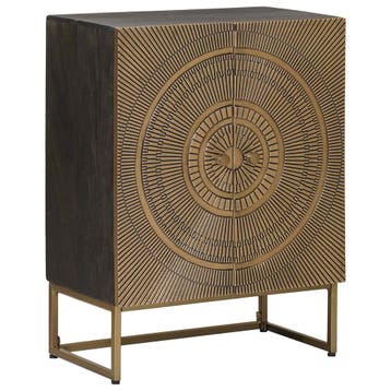 vidaXL Dressoir Koper 53,5 x 30 x 70 cm, Verzenden, Nieuw, Overige houtsoorten, Minder dan 50 cm