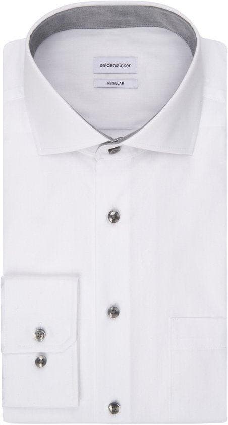 2dekans | Seidensticker Business Shirt - Wit - Maat 40 -, Kleding | Heren, Overhemden, Wit, Zo goed als nieuw, Ophalen of Verzenden