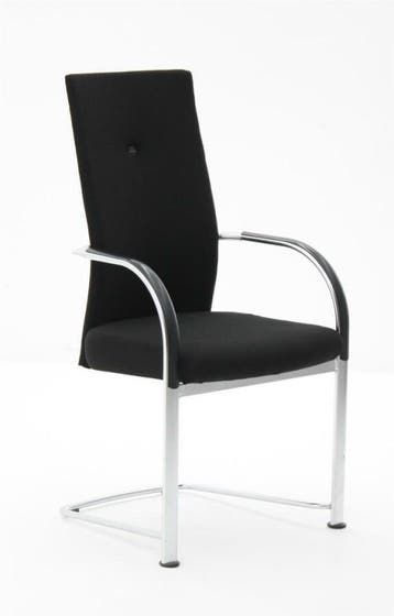 Vergaderstoel Fritz Hansen 779P - citadel zwart - slede, Werkplek, Ophalen of Verzenden, Gebruikt, Overige typen
