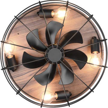 LED Plafondlamp met Ventilator - Plafondventilator - Trion, Ophalen of Verzenden, Nieuw, Metaal