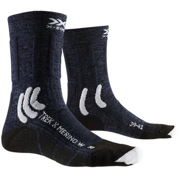 X-Socks Trek Merino Crew wandelsokken  Navyblauw - Dames (37, Verzenden, Nieuw, Kleding