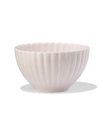 HEMA Kom Ø12cm Trend aardewerk roze bloem, Verzenden, Nieuw