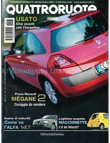 2002 QUATTRORUOTE MAGAZINE 565 ITALIAANS, Nieuw, Author