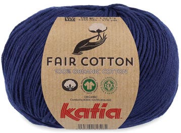 Katia Fair Cotton - 05 marineblauw - Biologisch Katoengare, Ophalen of Verzenden, Nieuw
