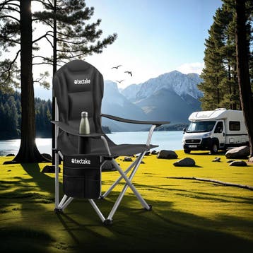 Gestoffeerde campingstoel MTX, opvouwbaar, met bekerhouder, Caravans en Kamperen, Verzenden, Nieuw
