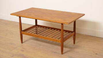 Vintage salontafel | Teak | Deens | Poul Volther, Huis en Inrichting, Tafels | Salontafels, Ophalen of Verzenden, Nieuw