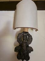 Wandlamp - Brons - lamp met putto, Antiek en Kunst