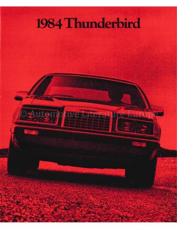 1984 FORD THUNDERBIRD BROCHURE ENGELS (USA), Nieuw, Author